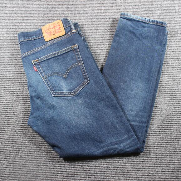 Levi’s Jeans Mens 36x30 Blue 511 Slim Stretch Faded Whiskered - Picture 1 of 11